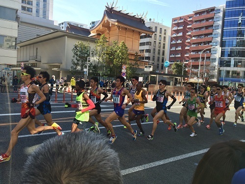 水天宮と東京マラソン