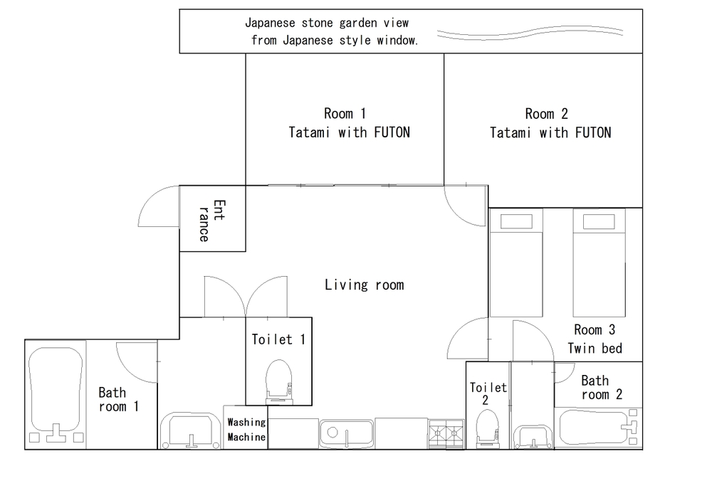 80 m2 große Gästeunterkunft